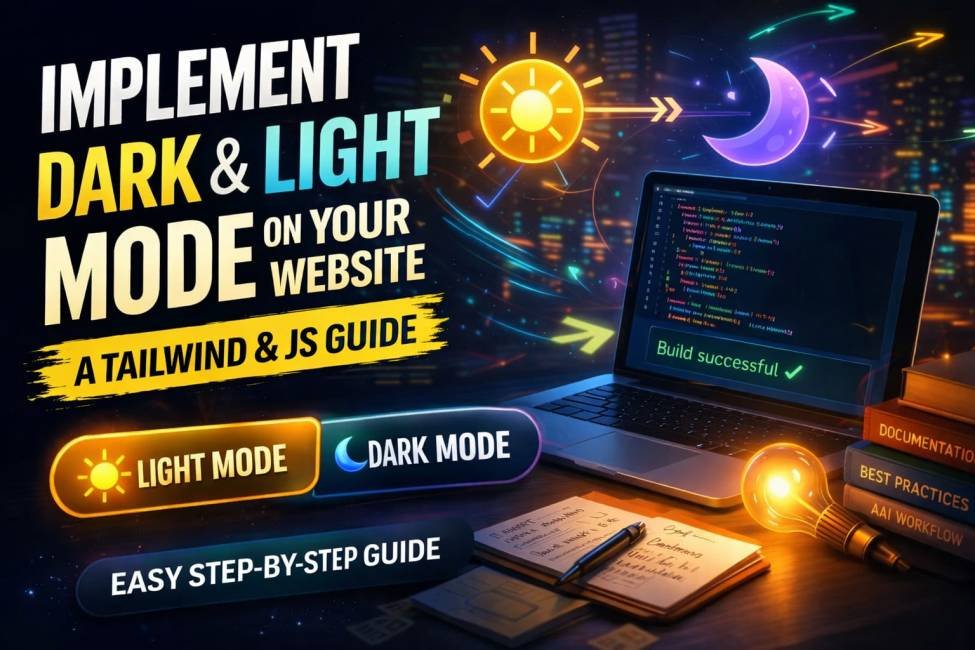 How to Add Dark Mode to Your Website Using Tailwind CSS (Clean & Fast)
